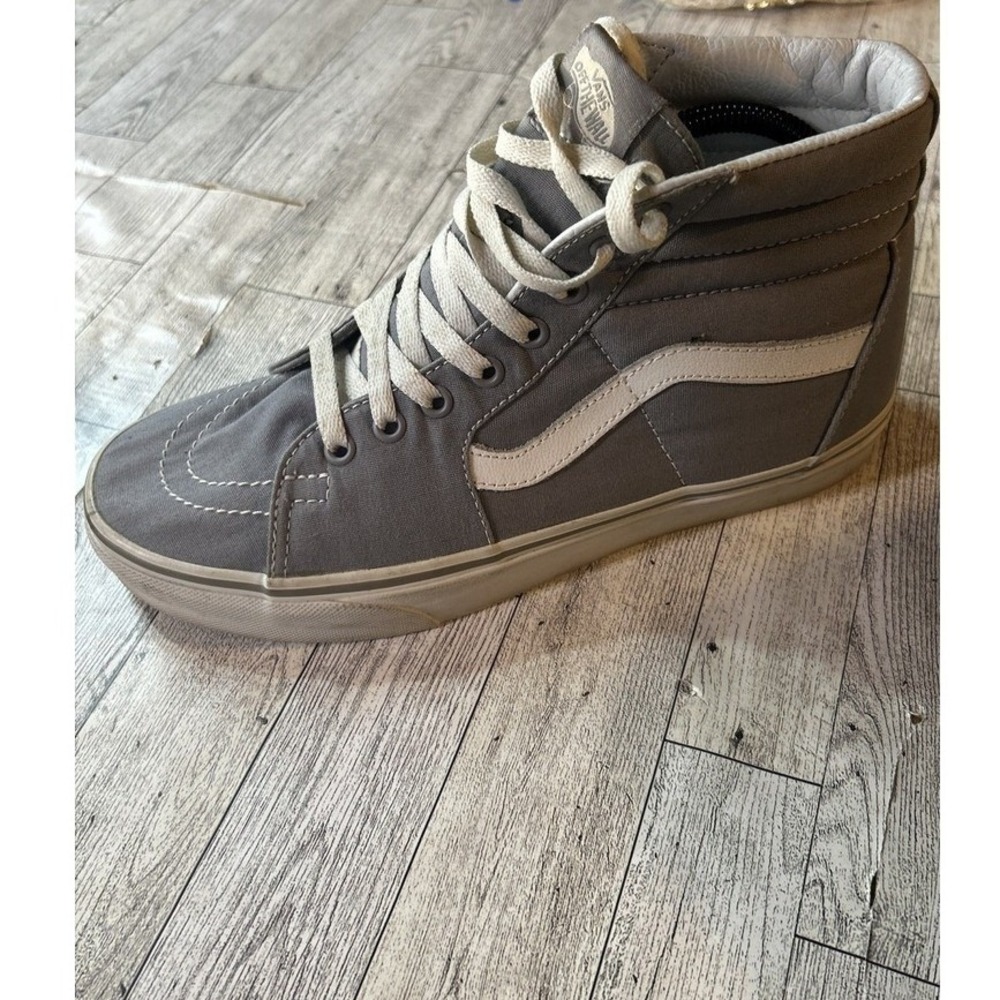 Vans Off The Wall Gray‎ High-Top Sneakers  Skate Shoes  Mens 8.0 Women's 9.5